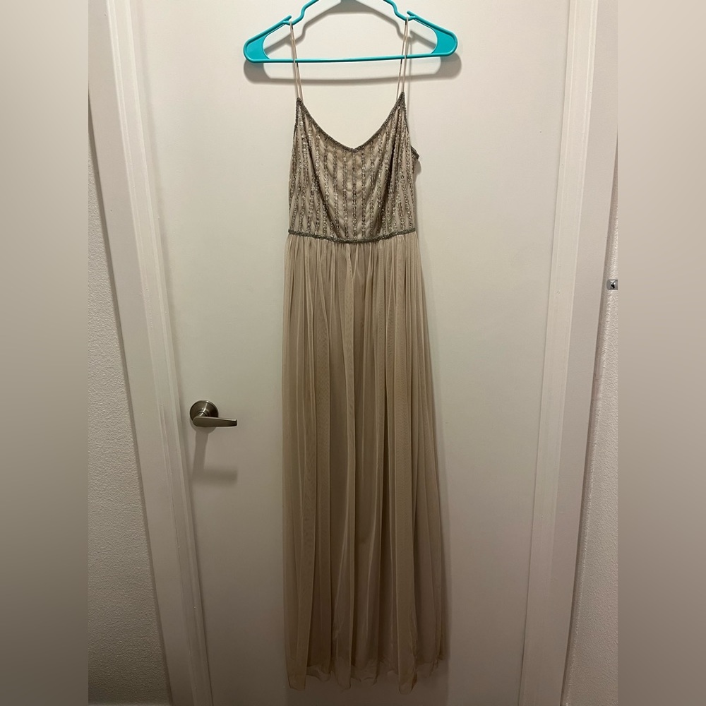 Nude Bridesmaid Dress - Adrianna Papell
